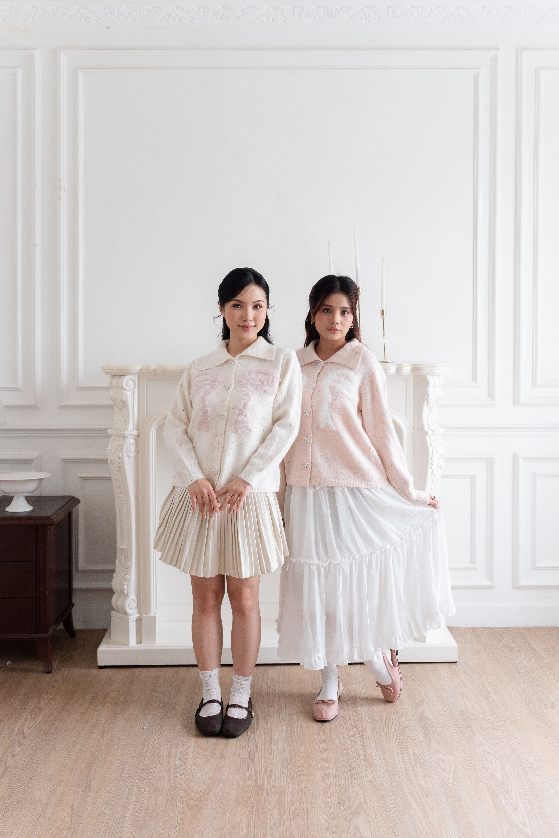 Cardigan Model Bulu Pita
