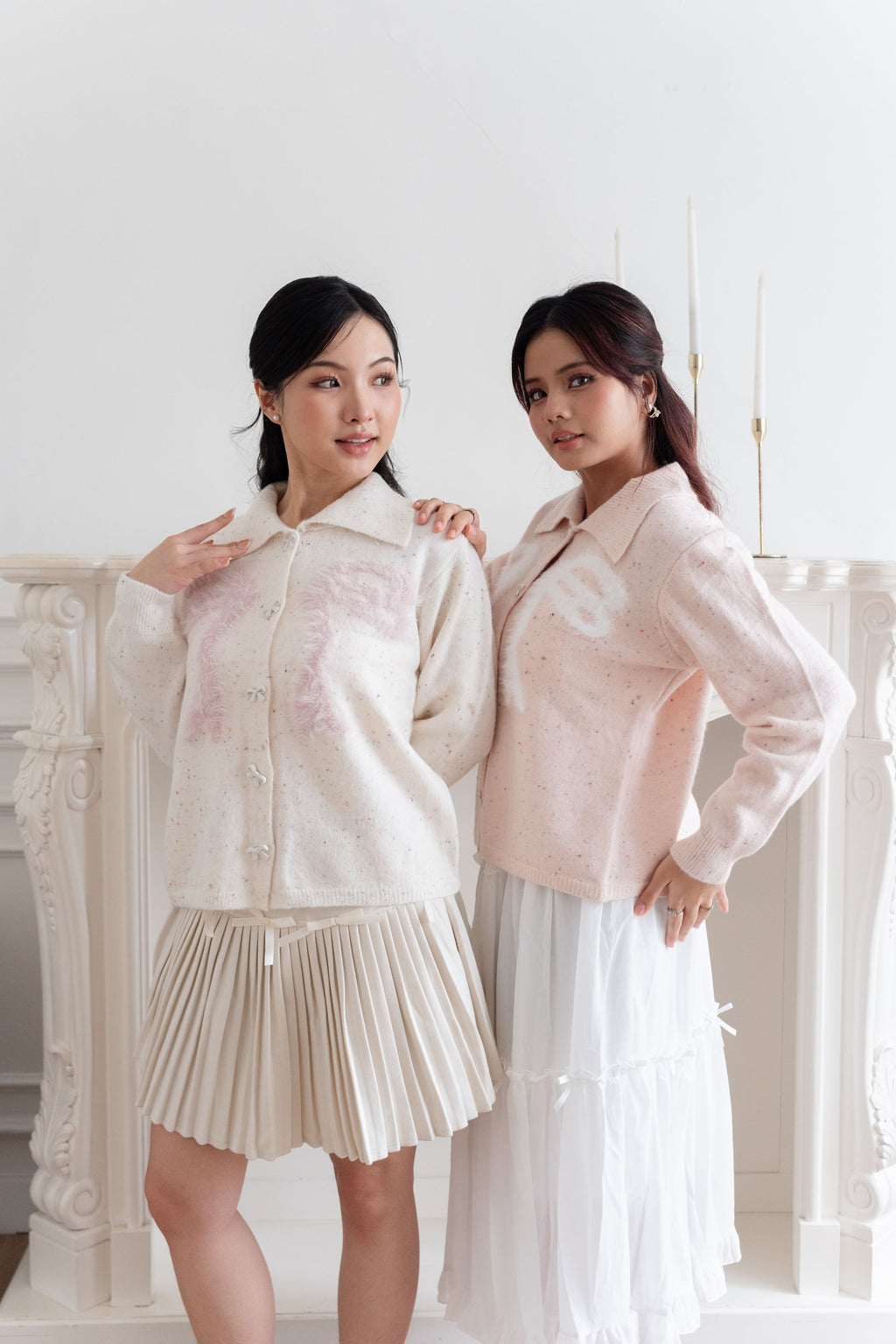 Cardigan Model Bulu Pita