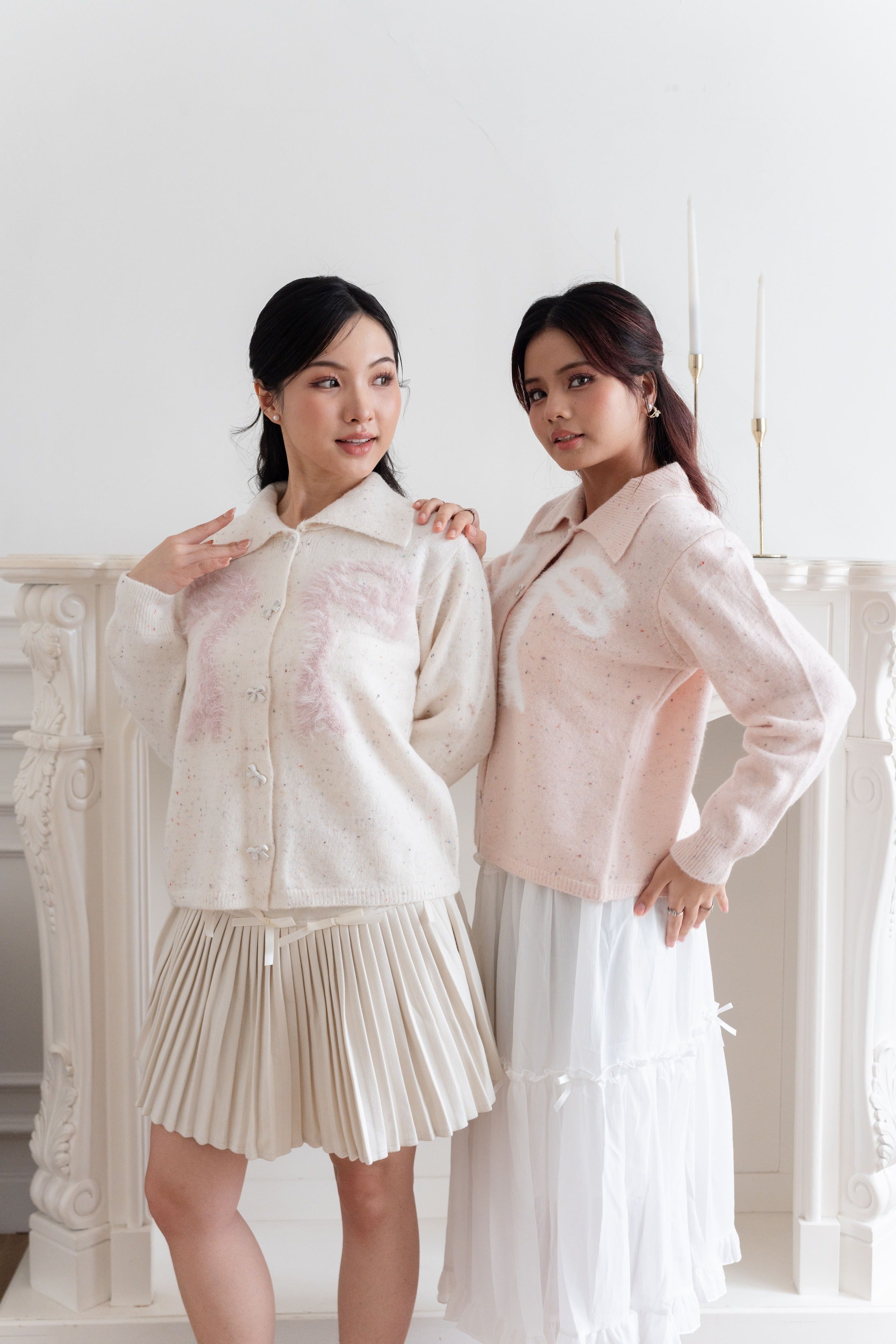Cardigan Model Bulu Pita