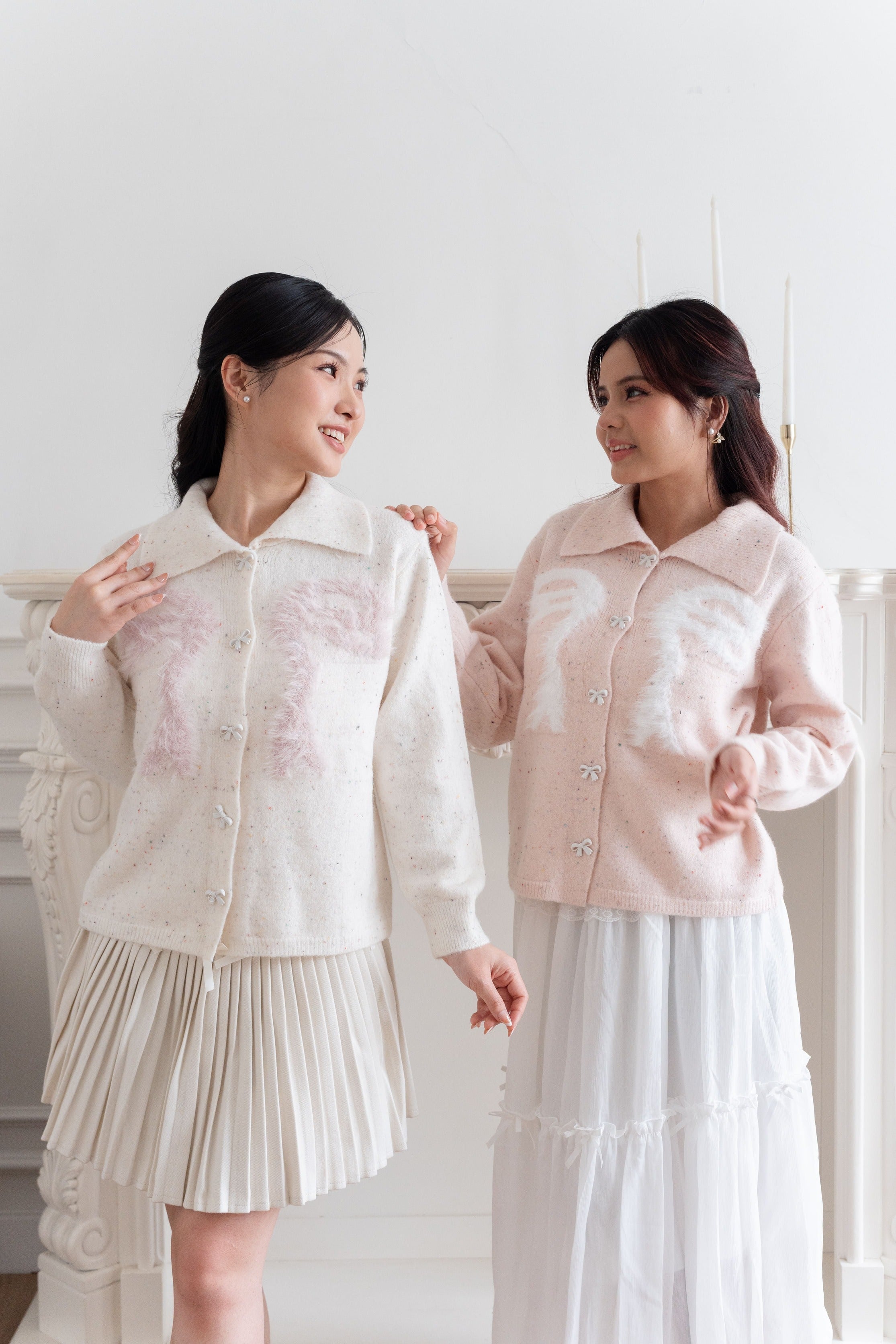 Cardigan Model Bulu Pita