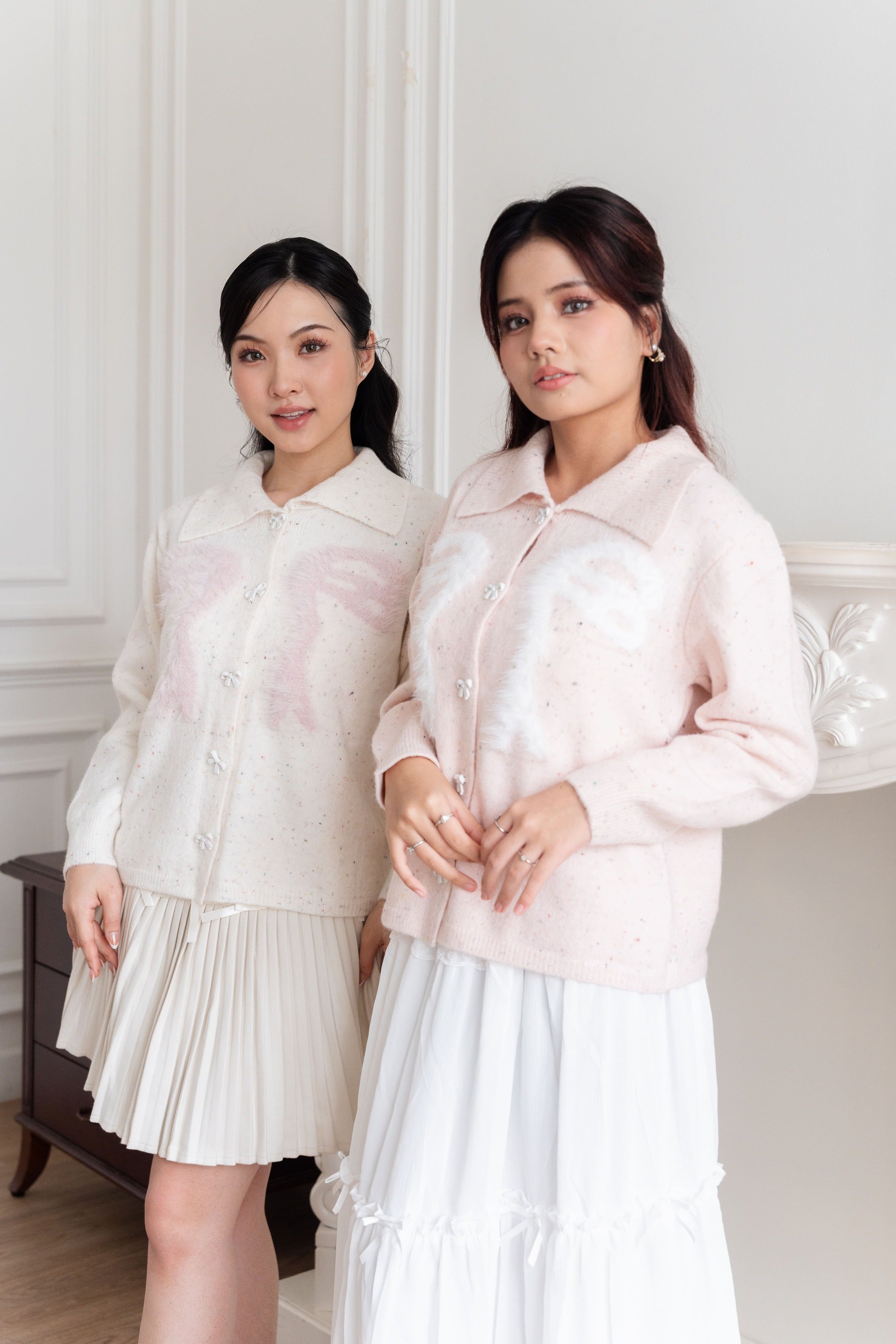 Cardigan Model Bulu Pita