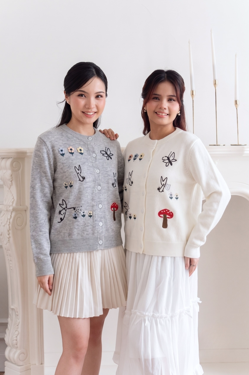 Cardigan Rajut Mushroom Bordir