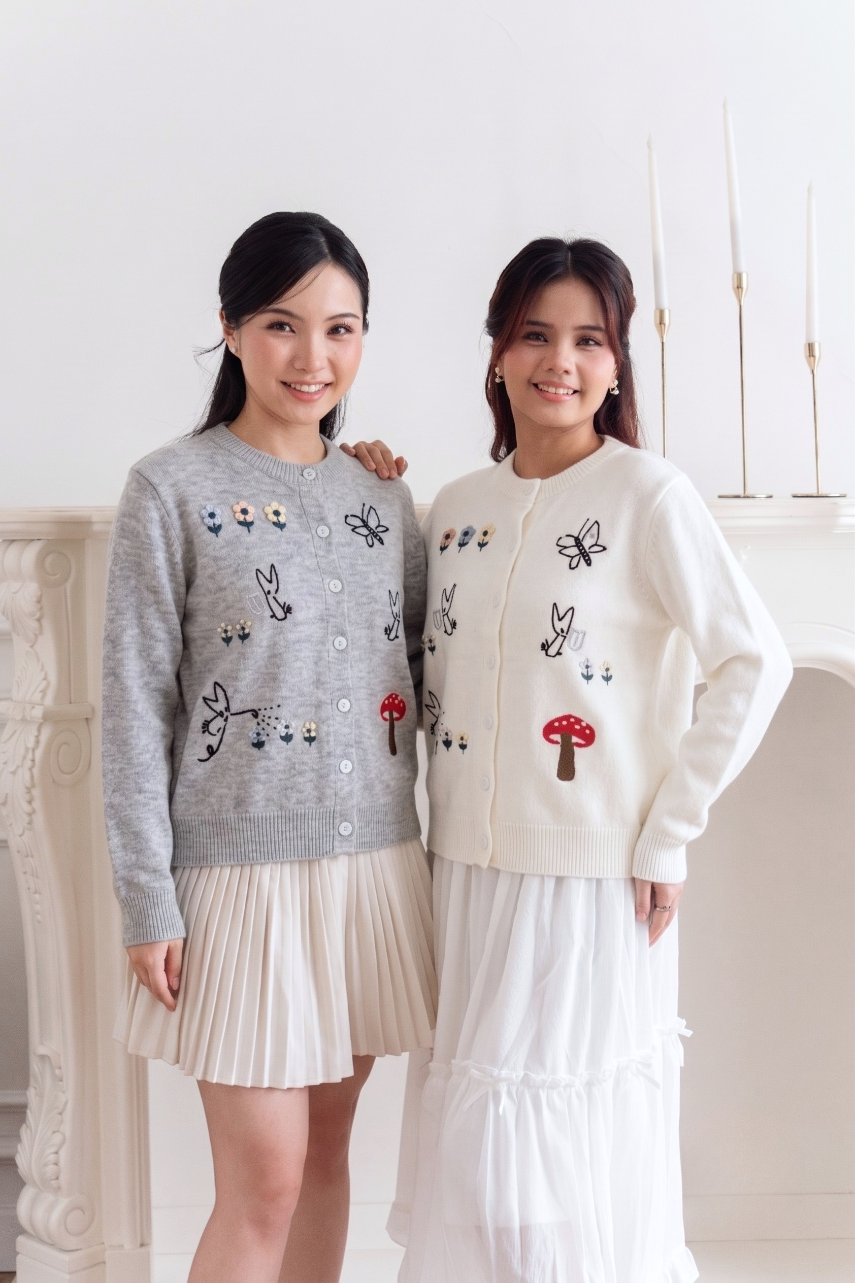 Cardigan Rajut Mushroom Bordir