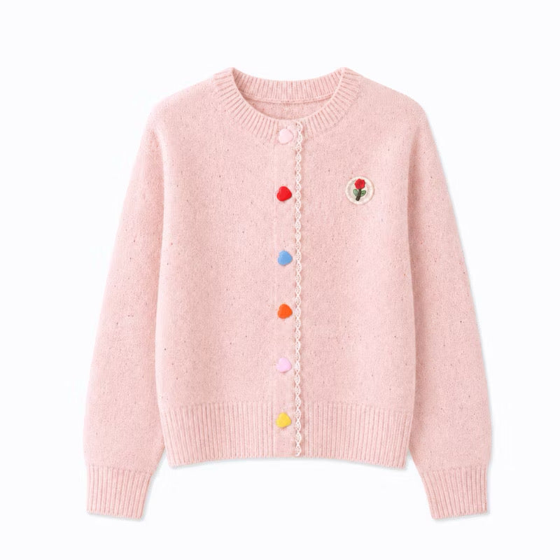 Cardigan Motif Bunga Rose