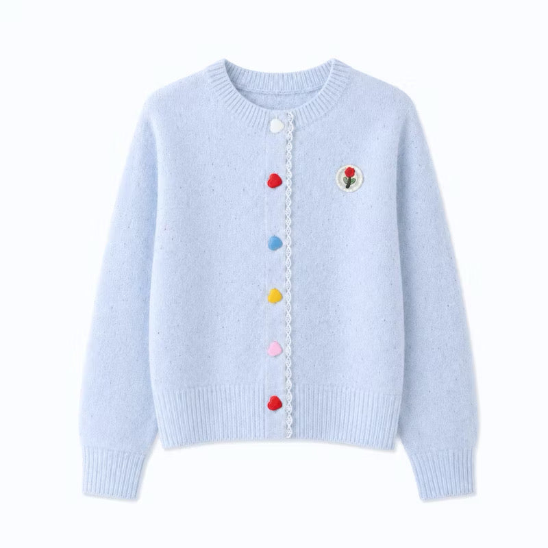 Cardigan Motif Bunga Rose