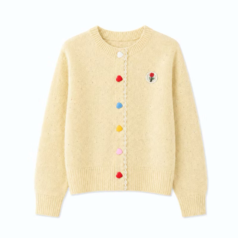Cardigan Motif Bunga Rose