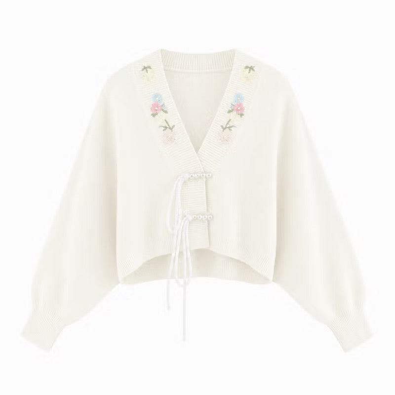 Cardigan Motif Bunga Embroidery