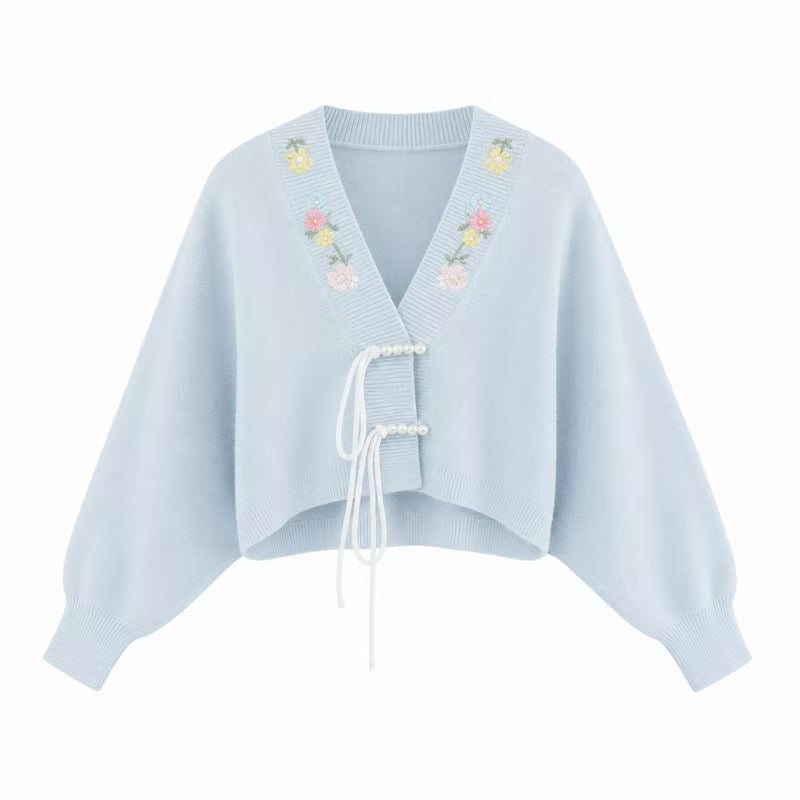 Cardigan Motif Bunga Embroidery