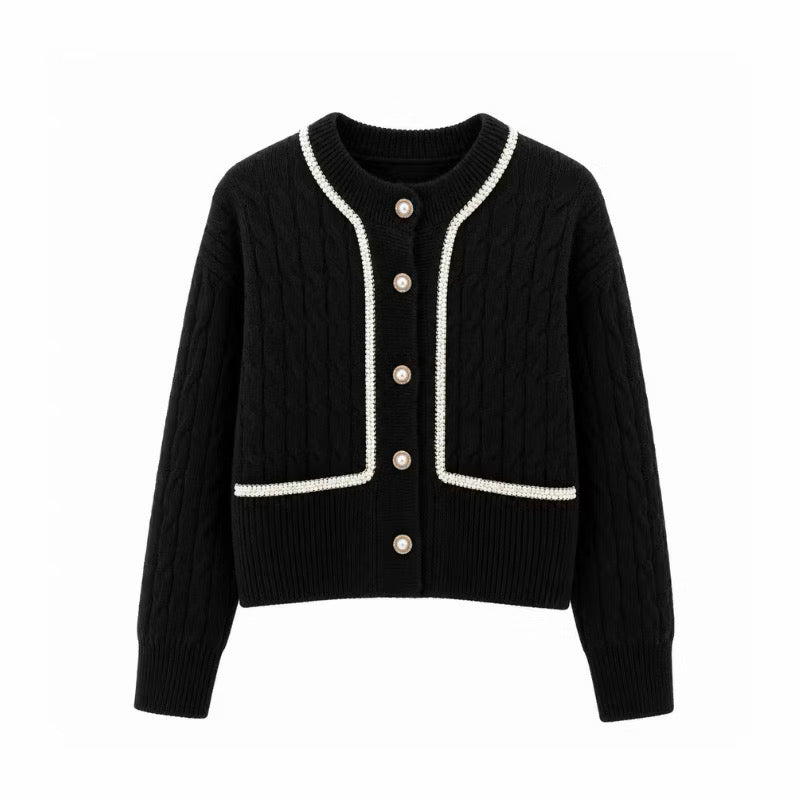 Cardigan Basic Cable Mutiara