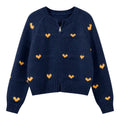 Cardigan Motif Love Zipper