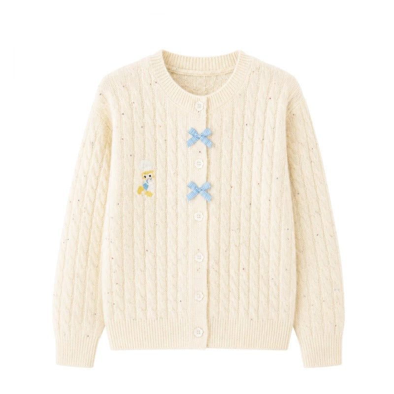 Cardigan Motif Cable Duck