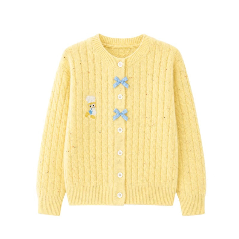 Cardigan Motif Cable Duck