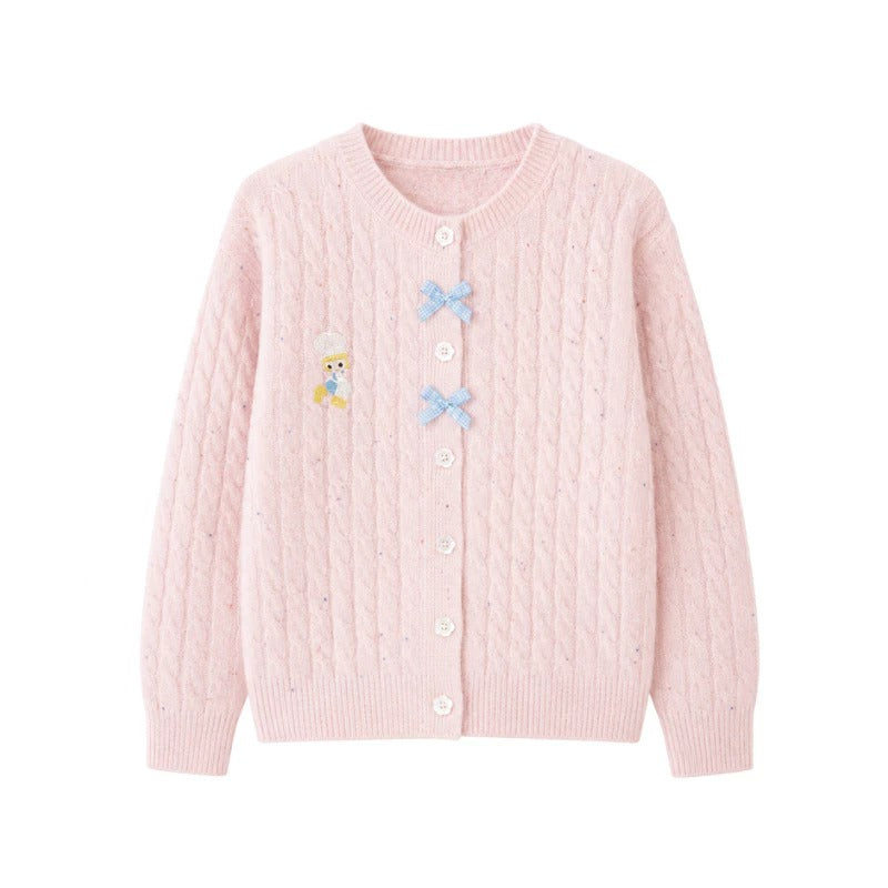 Cardigan Motif Cable Duck