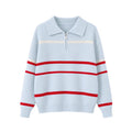 Cardigan Basic Stripe Zipper