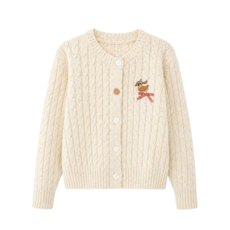 Cardigan Motif Puppy Pita