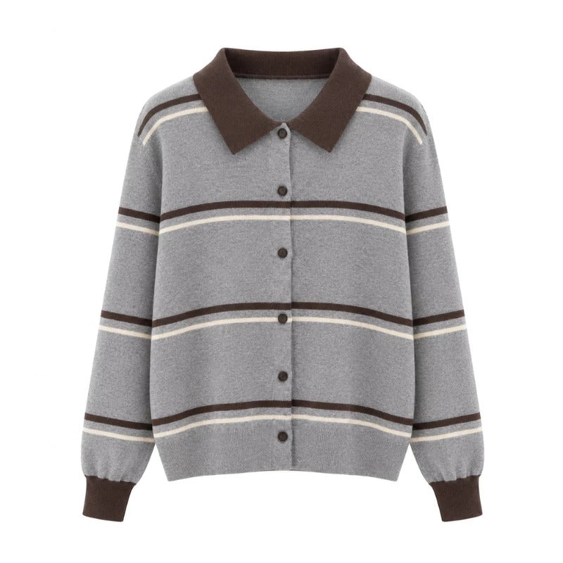 Cardigan Basic Stripe Polo