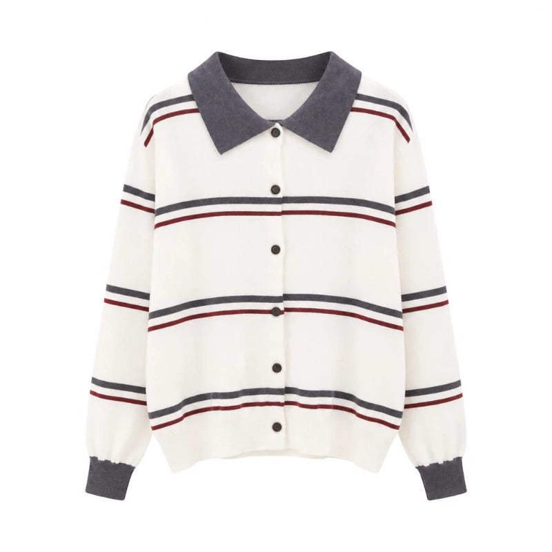 Cardigan Basic Stripe Polo