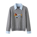Sweater Motif Puppy Abu