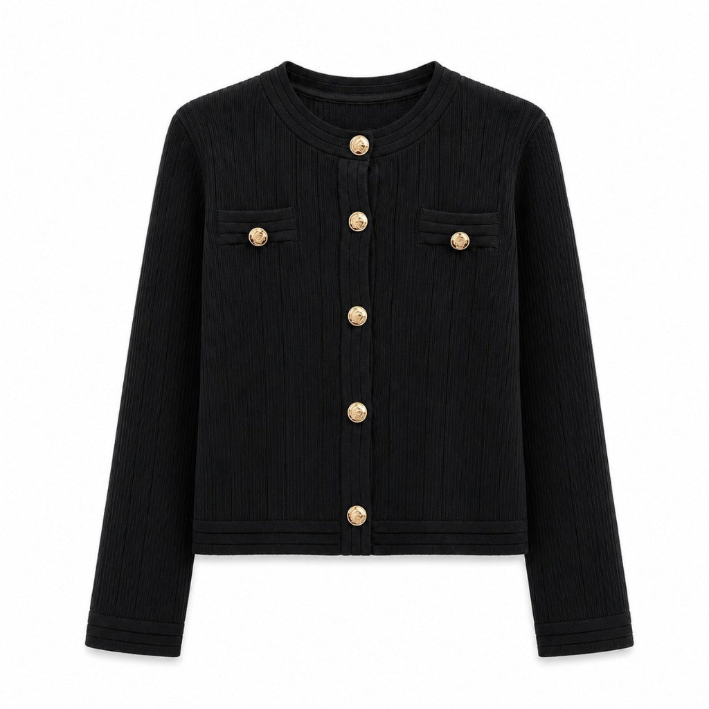 Cardigan Model Simple Gold Button