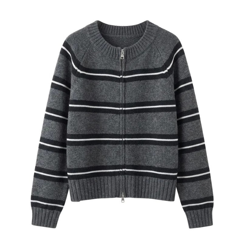 Cardigan Basic Garis Colorful