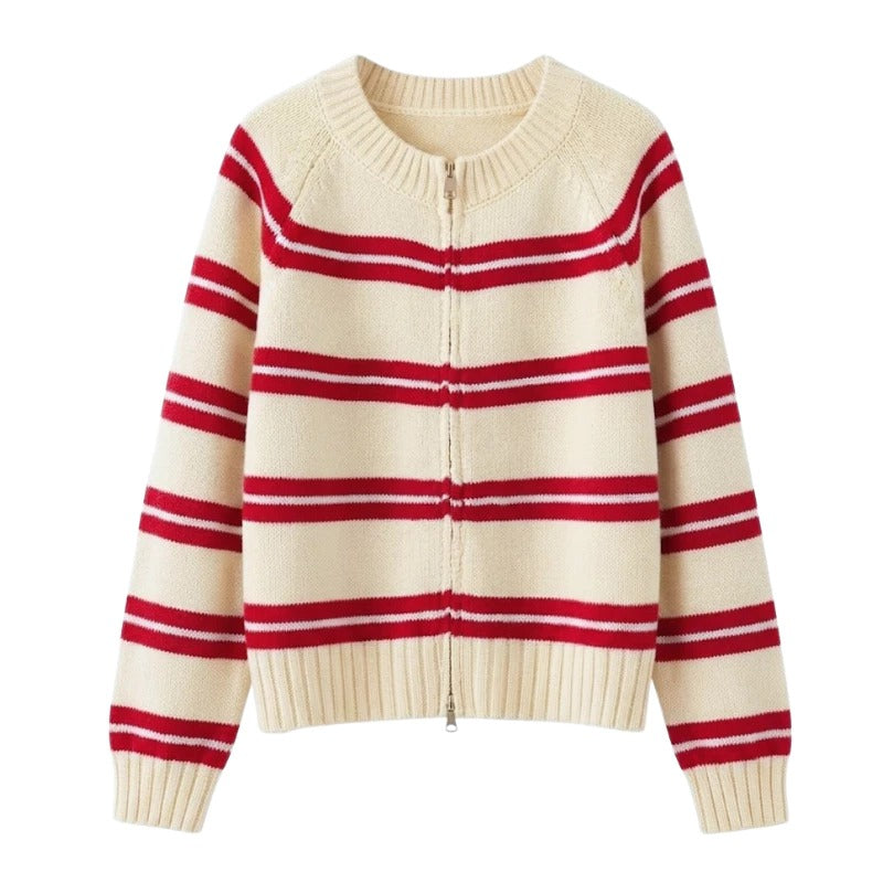 Cardigan Basic Garis Colorful